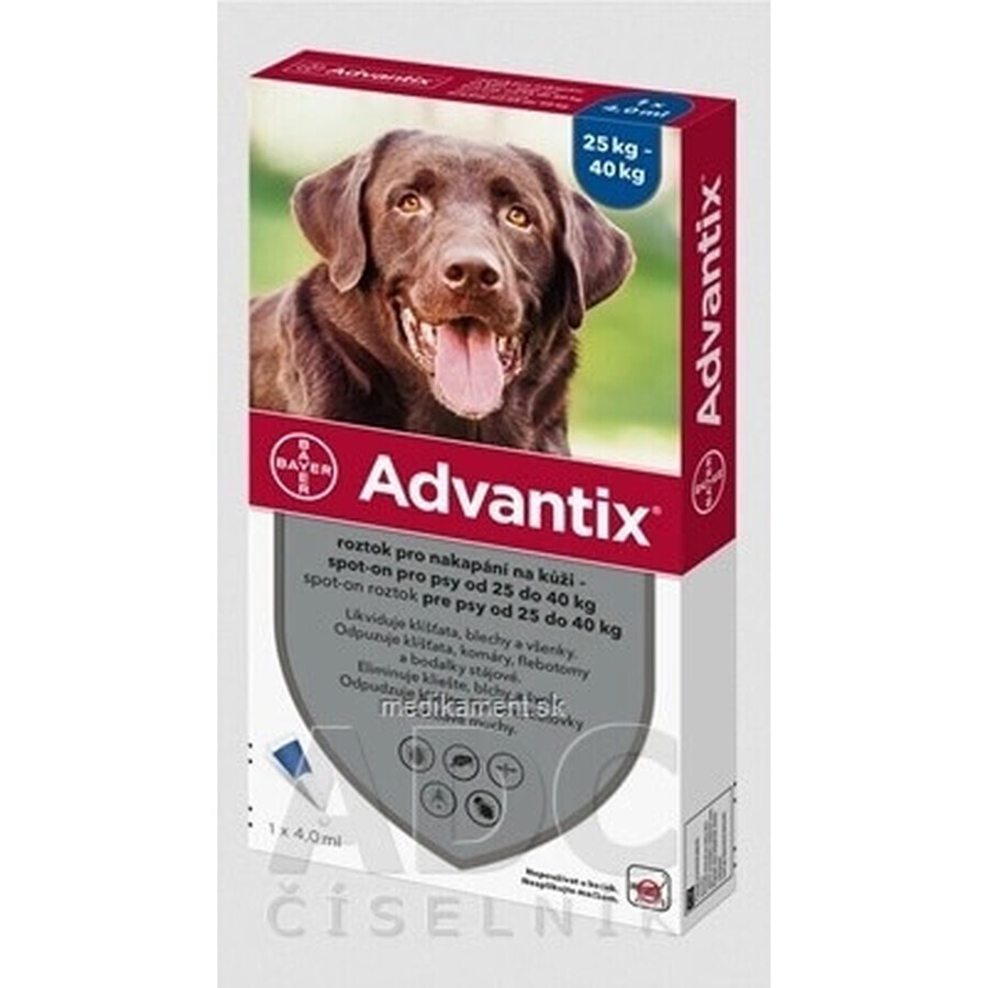 ADVANTIX SPOT-ON PES 4×4 ml, antiparasitäres Präparat zur Abwehr von Parasiten