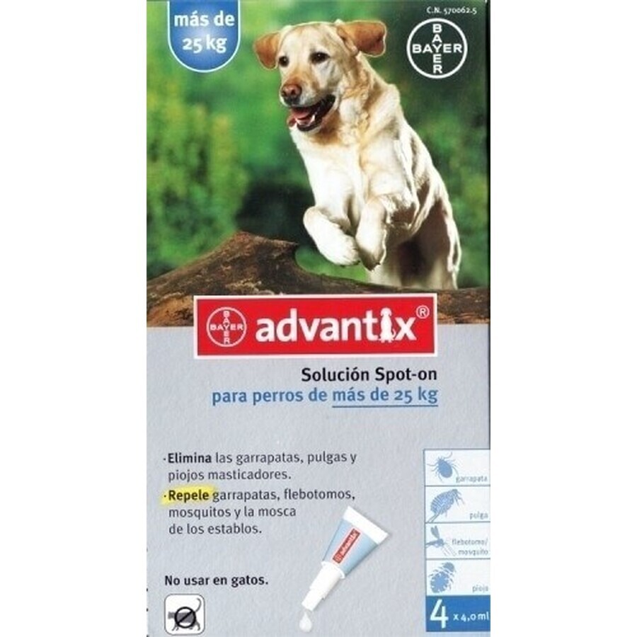 ADVANTIX SPOT-ON PES 4×4 ml, antiparasitäres Präparat zur Abwehr von Parasiten