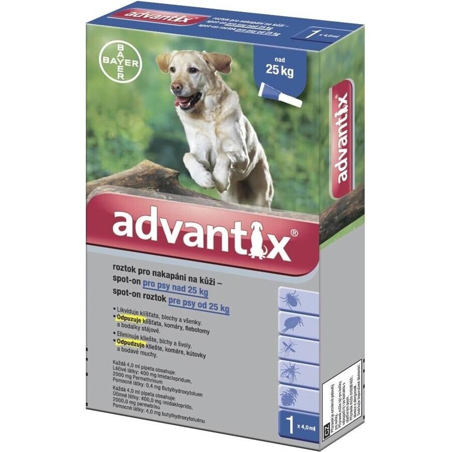 ADVANTIX SPOT-ON PES 4×4 ml, antiparasitäres Präparat zur Abwehr von Parasiten