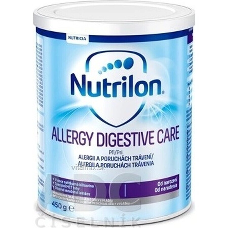 Nutrilon ALLERGY DIGESTIVE CARE 1×450 g, formulă de lapte, de la naștere