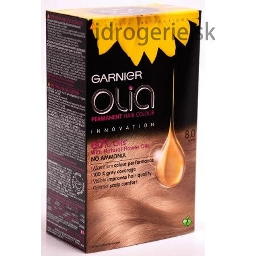 Garnier Olia Permanent Hair Colour 8.0 Blond 1×1 set, permanent hair colour