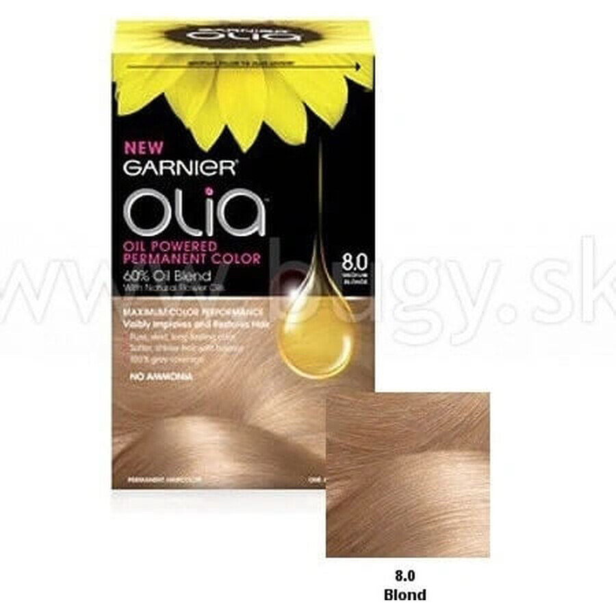 Garnier Olia Permanent Hair Colour 8.0 Blond 1×1 set, permanent hair colour