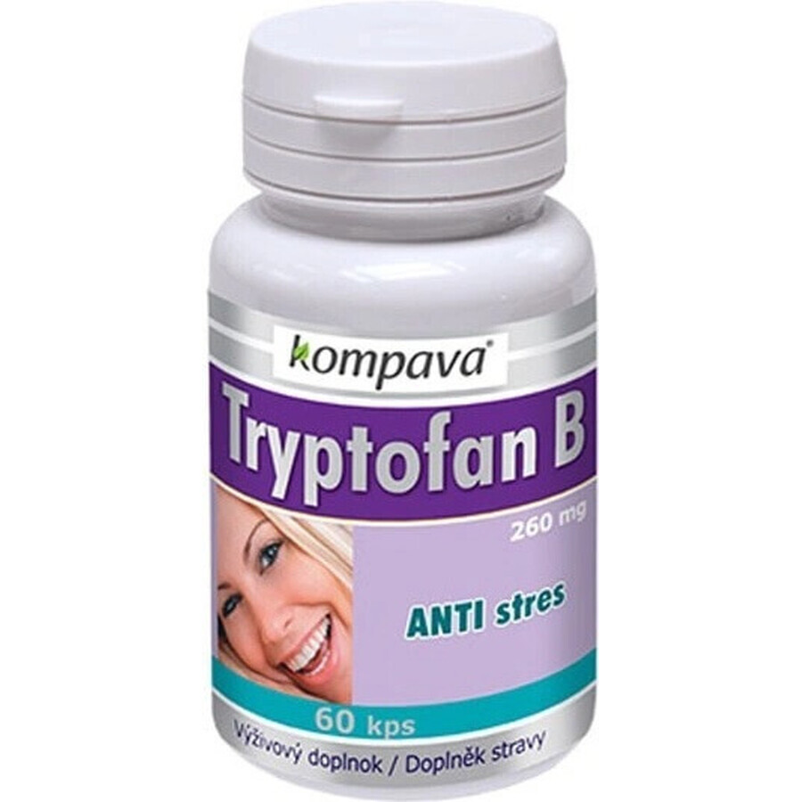 KOMPAVA TRYPTOFAN TRYPTOFAN B+ 500 mg 1×60 cps, voedingssupplement