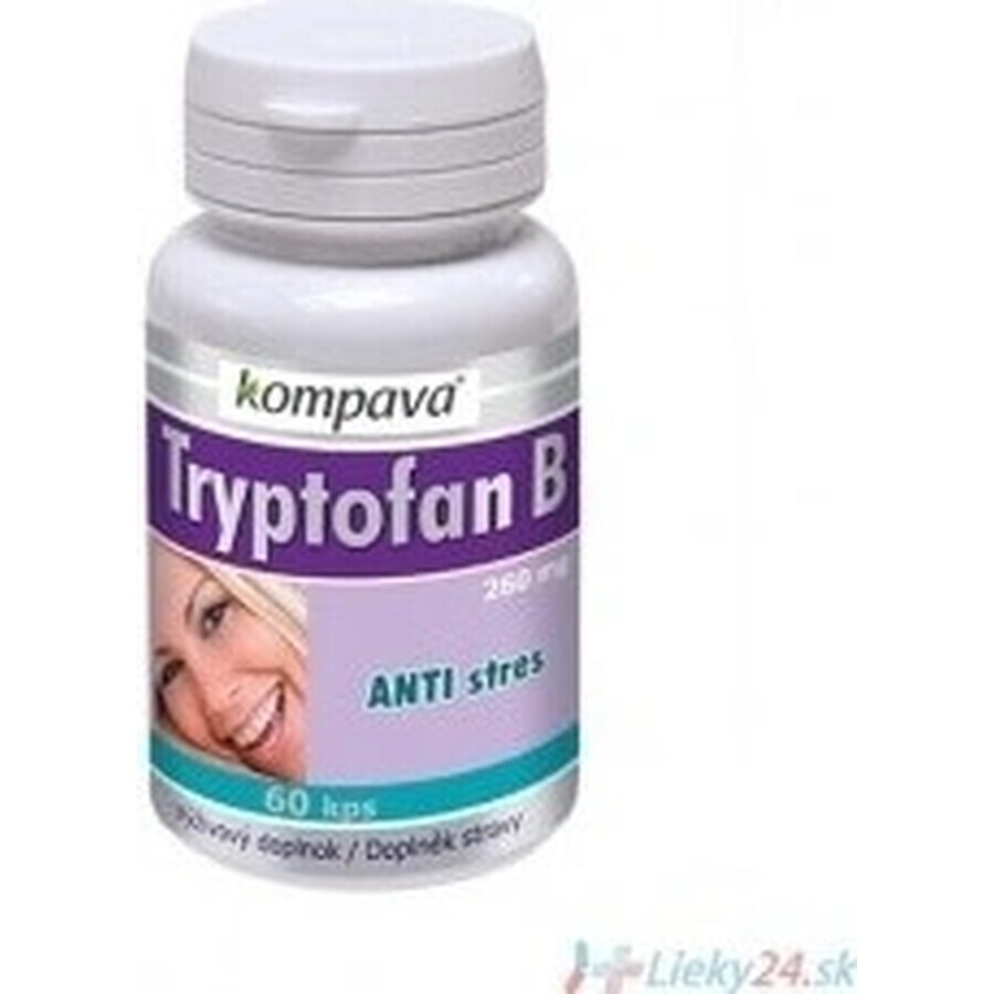 KOMPAVA TRYPTOFAN TRYPTOFAN B+ 500 mg 1×60 cps, voedingssupplement