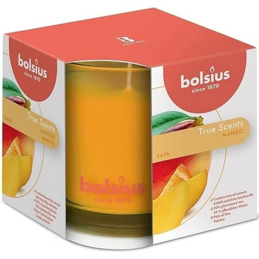 Bolsius Aromatic 2.0 Mango Scented Candle Bottle 1×1 pc, size 95 x 95 mm