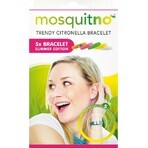 MosquitNo Zomerarmband met citronella geurverspreider, in maat verstelbaar 1×5 stuks, muggenarmbanden