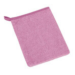 Badstof roze washandje 1×1 stuk, washandje