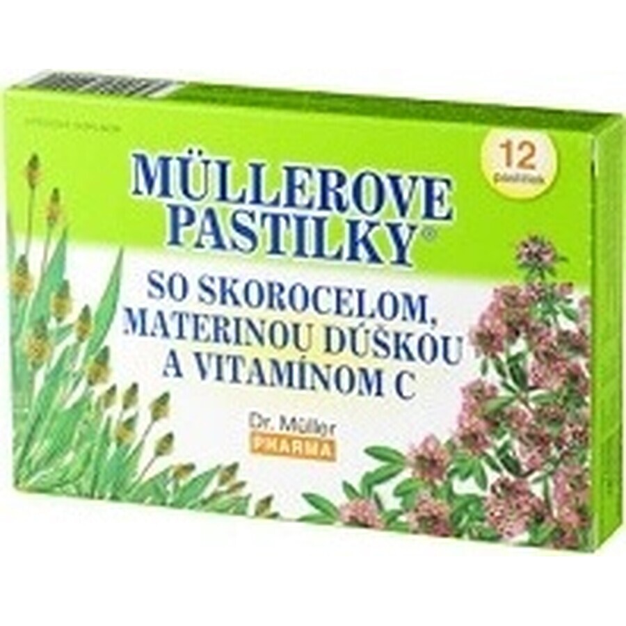 MÜLLER LOZENGES WITH SKOR. MAT. DAUGHTER AND VIT. C 1×12 pcs, for cough