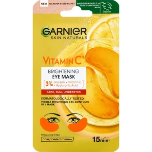 Garnier Skin Naturals rozjaśniająca maseczka pod oczy z witaminą C 1×5 g, maseczka pod oczy