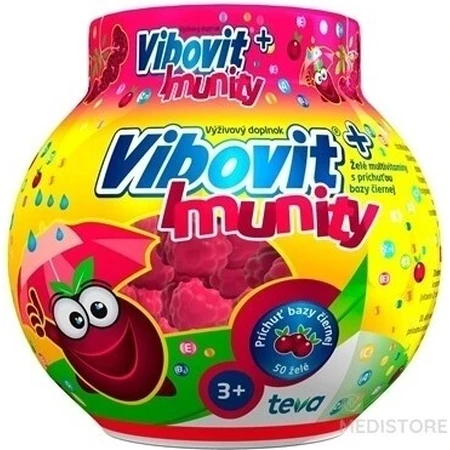 Vibovit + Inmunidad 50 1×50 unidades, gelatina con sabor a saúco negro