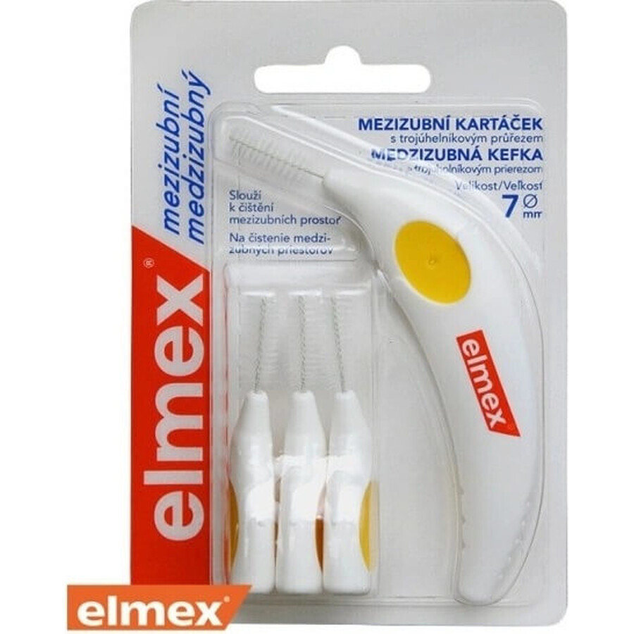 ELMEX INTERDENTAL No.7 YELLOW 1x4 pcs, interdental brushes