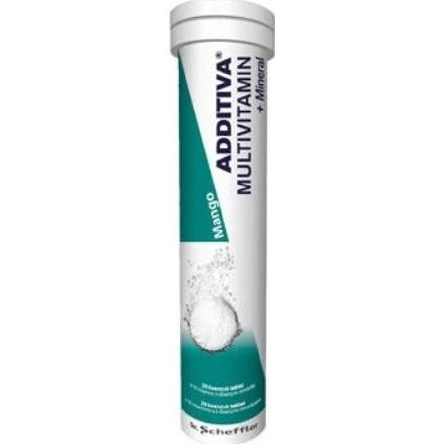 ADDITIVA MULTIVITAMINE + Mineraal, Mango 1×20 tbl