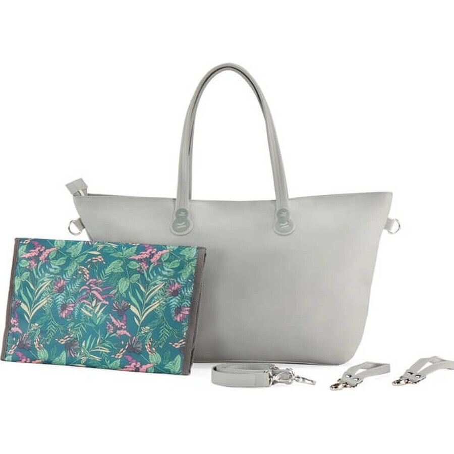 KINDERKRAFT SELECT Bolsa cambiador Treasurebag Gris claro Nature Vibes, Premium 1×1 ud.