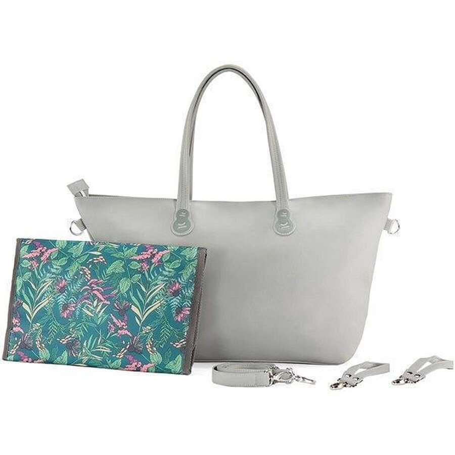 KINDERKRAFT SELECT Bolsa cambiador Treasurebag Gris claro Nature Vibes, Premium 1×1 ud.