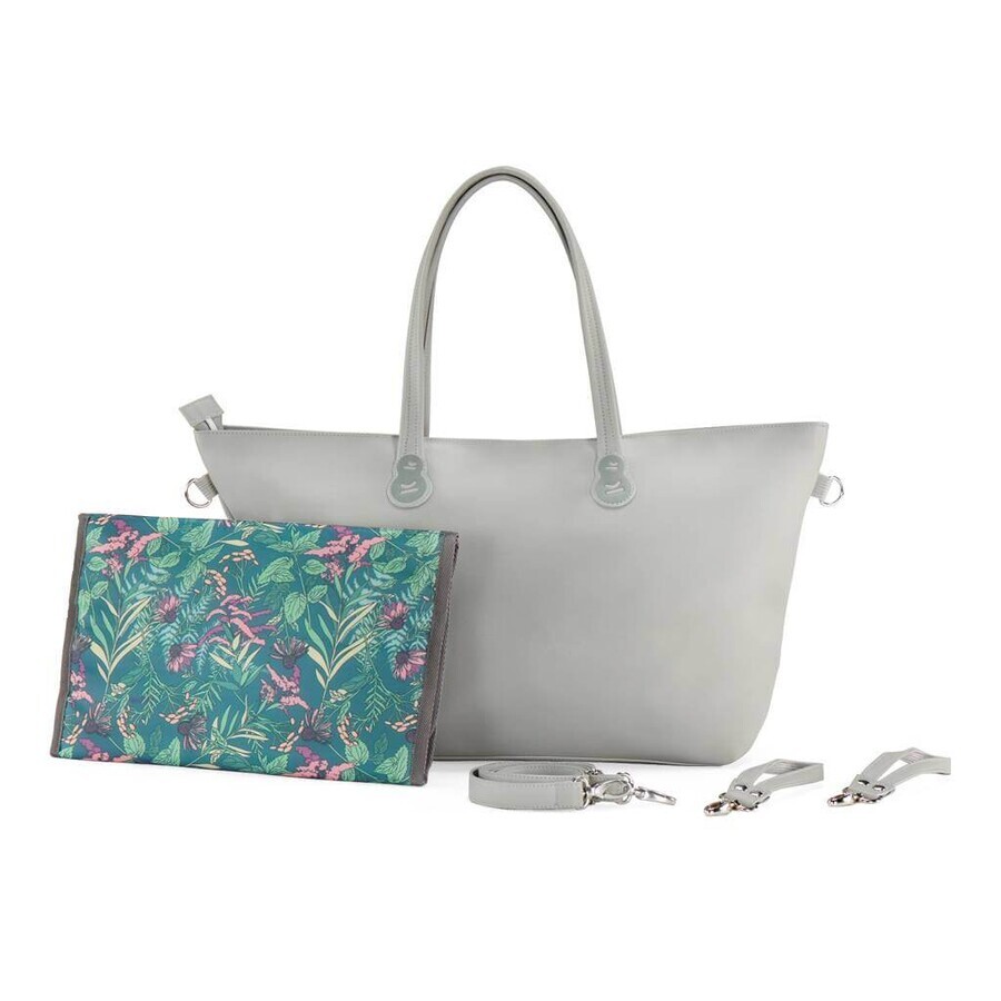 KINDERKRAFT SELECT Bolsa cambiador Treasurebag Gris claro Nature Vibes, Premium 1×1 ud.