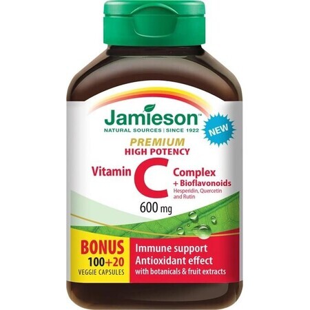 Jamieson Vitamina C PREMIUM con bioflavonoidi 600mg 1×120 tbl