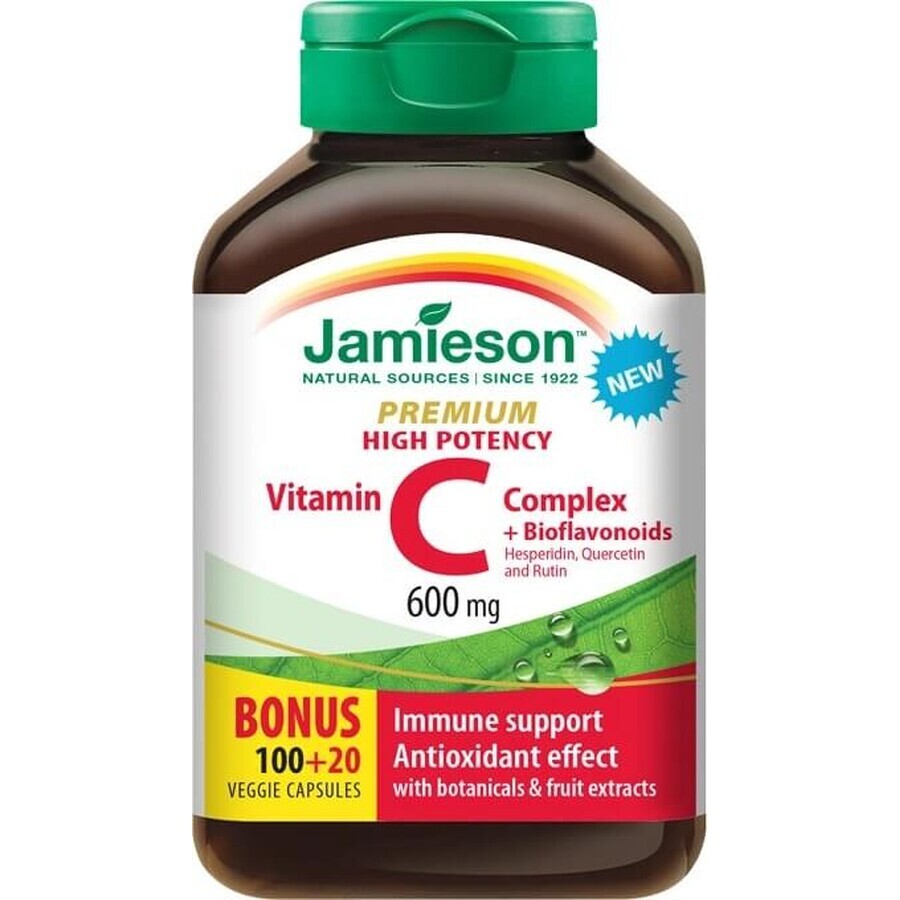 Jamieson Vitamina C PREMIUM con bioflavonoidi 600mg 1×120 tbl