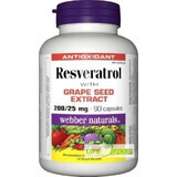 WEBBER NATURALS Resveratrol 200 mg 1×90 cps, voedingssupplement