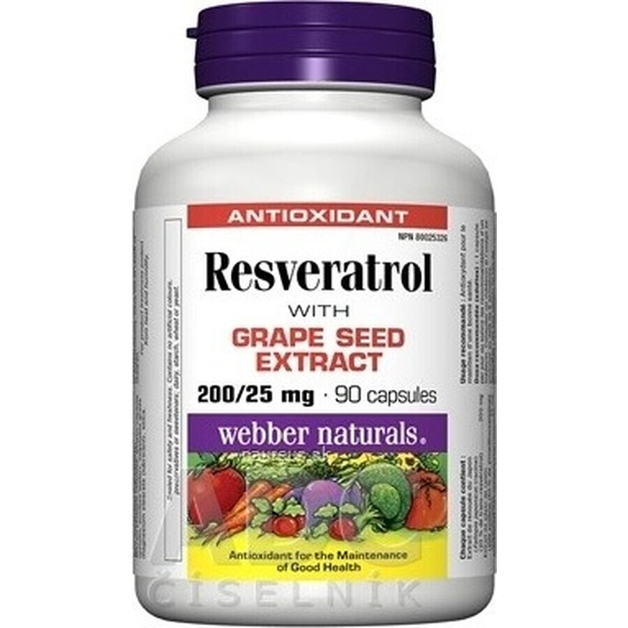 WEBBER NATURALS Resveratrolo 200 mg 1×90 cps, integratore alimentare