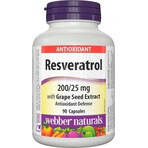 WEBBER NATURALS Resveratrolo 200 mg 1×90 cps, integratore alimentare