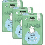 Muumi Baby Pants 4 Maxi 7-11 kg, pachet lunar de scutece eco 1×120pcs, pantaloni de scutec eco