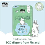 Muumi Baby Pants 4 Maxi 7-11 kg, pachet lunar de scutece eco 1×120pcs, pantaloni de scutec eco