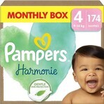 PAMPERS HARMONIE BABY LUIEREN V.4 9-14KG 174KS 1×174 stuks, luiers maat 4