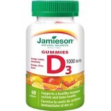 Jamieson Vitamine D3 1000 IU Gummies 60st 1×60 tbl, voedingssupplement