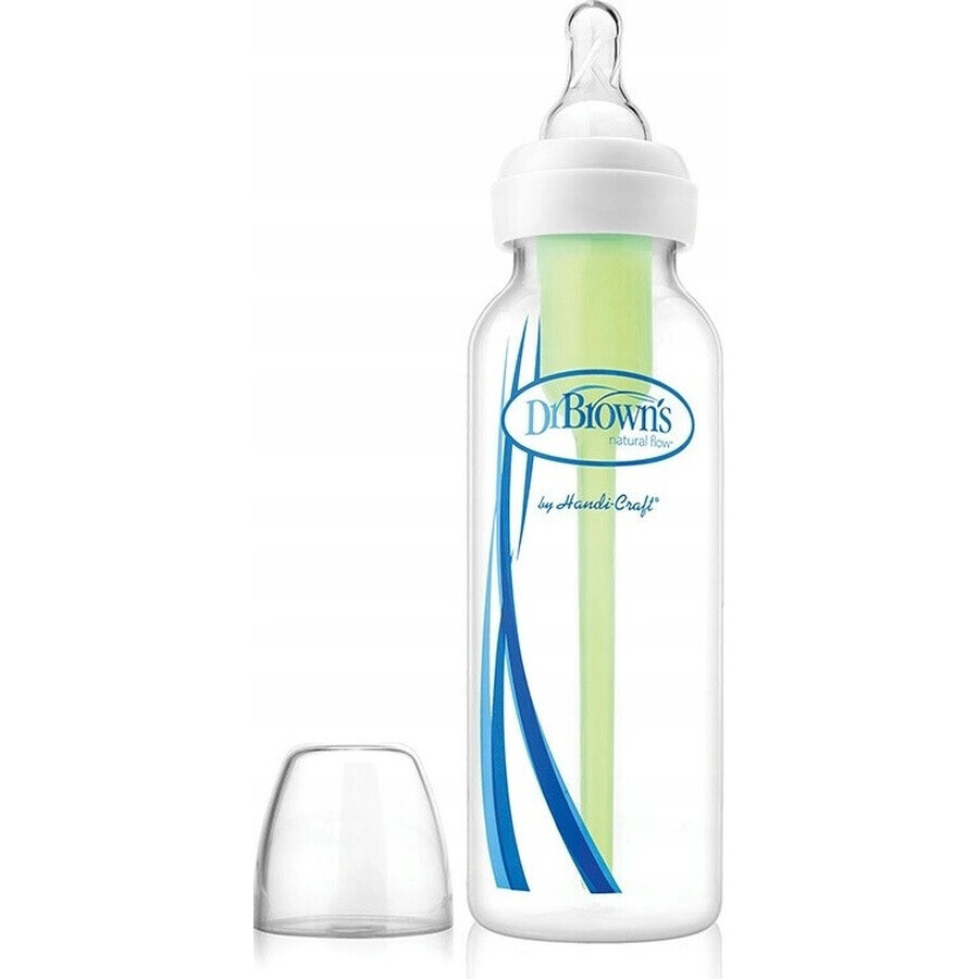 Dr.BROWN'S BABY BOTTLE OPTIONS+ 250 ml 1×1 unidad, estrecho, 0M+, anticólico, plástico, blanco