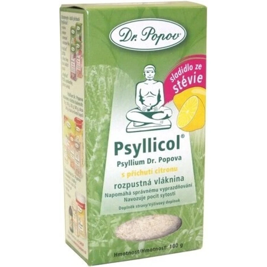 DR. POPOV PSYLLICOL CITRON 1×100 g, fibre solubile