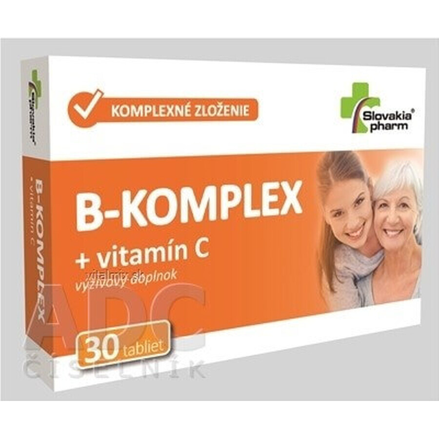 Slovakiapharm B-KOMPLEX + vitamin C 1×30 tbl, food supplement