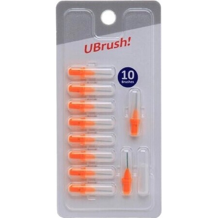 UBrush! - interdental toothbrush - 0,8 mm orange 1×10 pieces