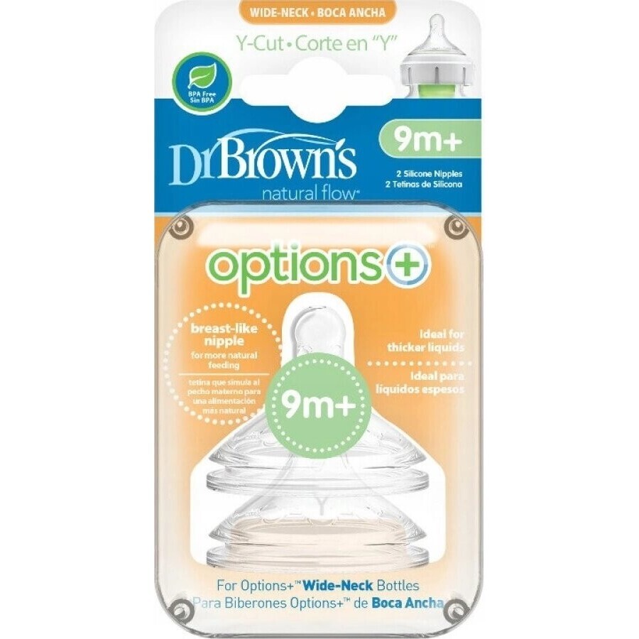 DR.BROWNS OPTIONS+ WN Y-CUT 1×2 pcs, sucettes