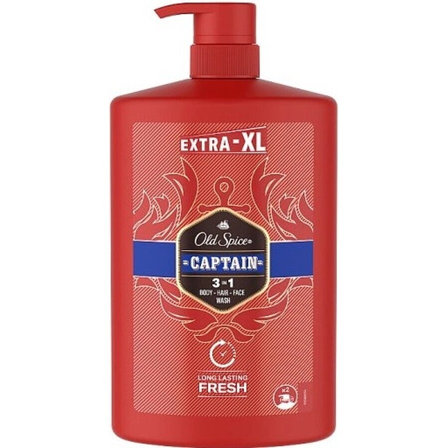 Old Spice SG 1l Captain 1×1000 ml, shampoo and shower gel for men