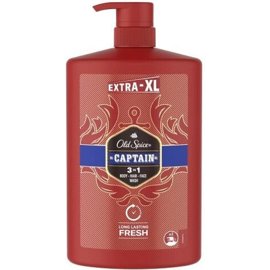 Old Spice SG 1l Captain 1×1000 ml, shampoo and shower gel for men