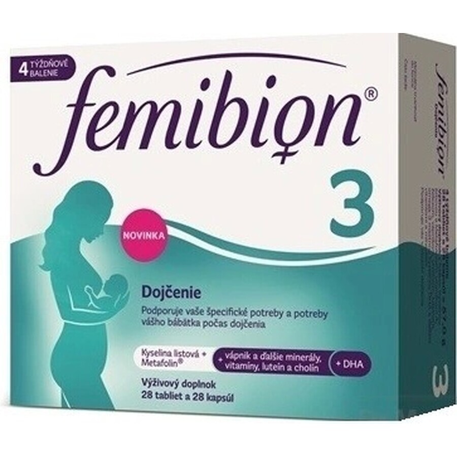 FEMIBION 3 Breastfeeding, 28 tbl + 28 cps 1×28 tbl + 28 cps, food supplement