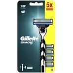 GILLETTE MACH3 SHAVER + 5NH Set 1×1, rasoir + 5 têtes de remplacement