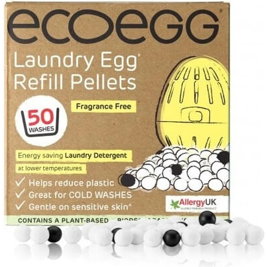 Ecoegg Waspatroon - 50 wasbeurten parfumvrij 1×1 stuk, patroon voor 50 wasbeurten