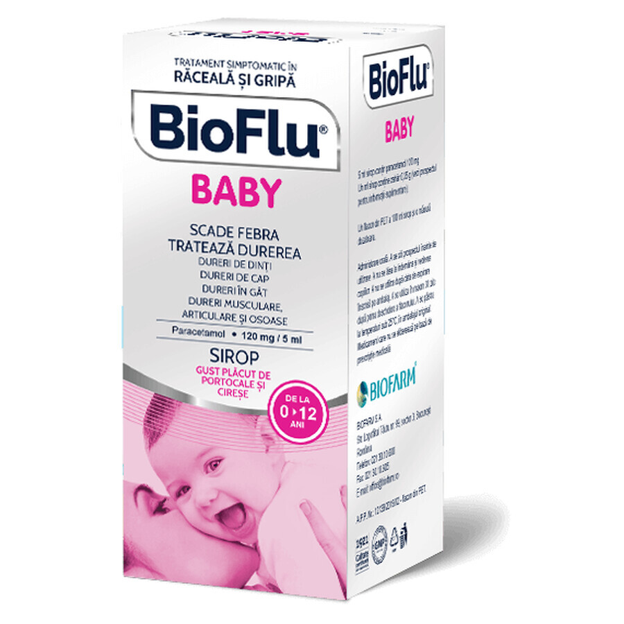 BioFlu Baby 120 mg/5 ml, 100 ml, Biofarm