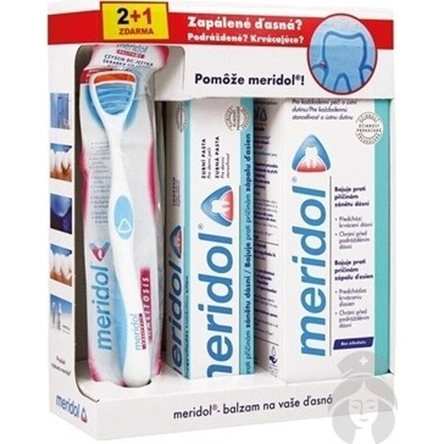 MERIDOL SYSTEM FOR sore and bleeding gums 1×1 set, dental hygiene