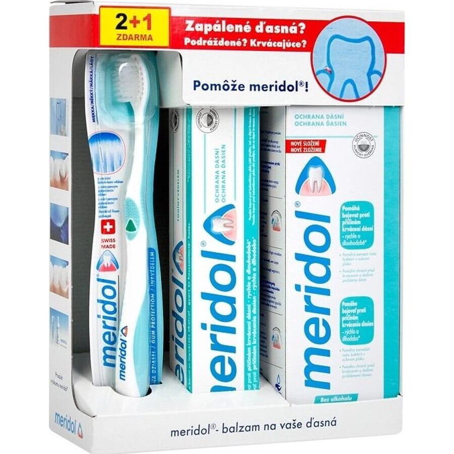 MERIDOL SYSTEM FOR sore and bleeding gums 1×1 set, dental hygiene