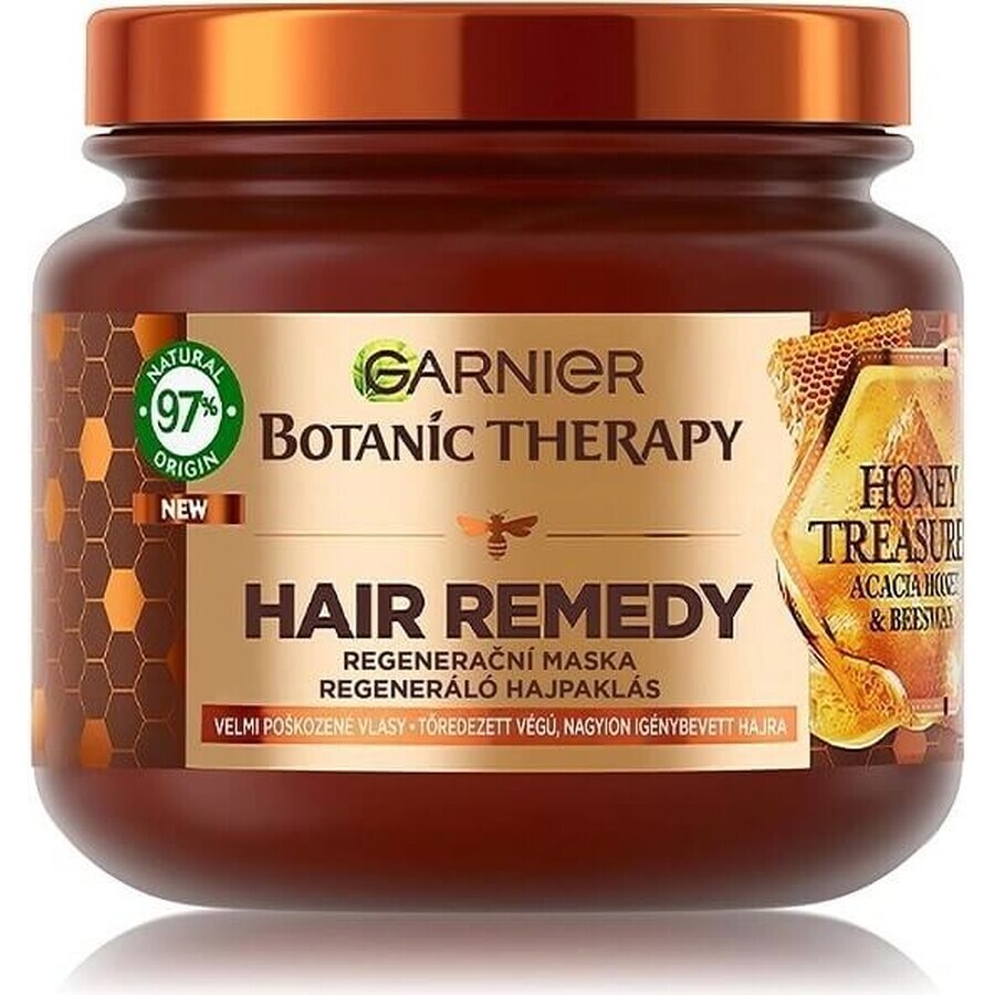 Garnier Botanic Therapy Hair Remedy Hair Remedy Honey Treasure 1×340 ml, masque régénérant pour cheveux abîmés, 340 ml