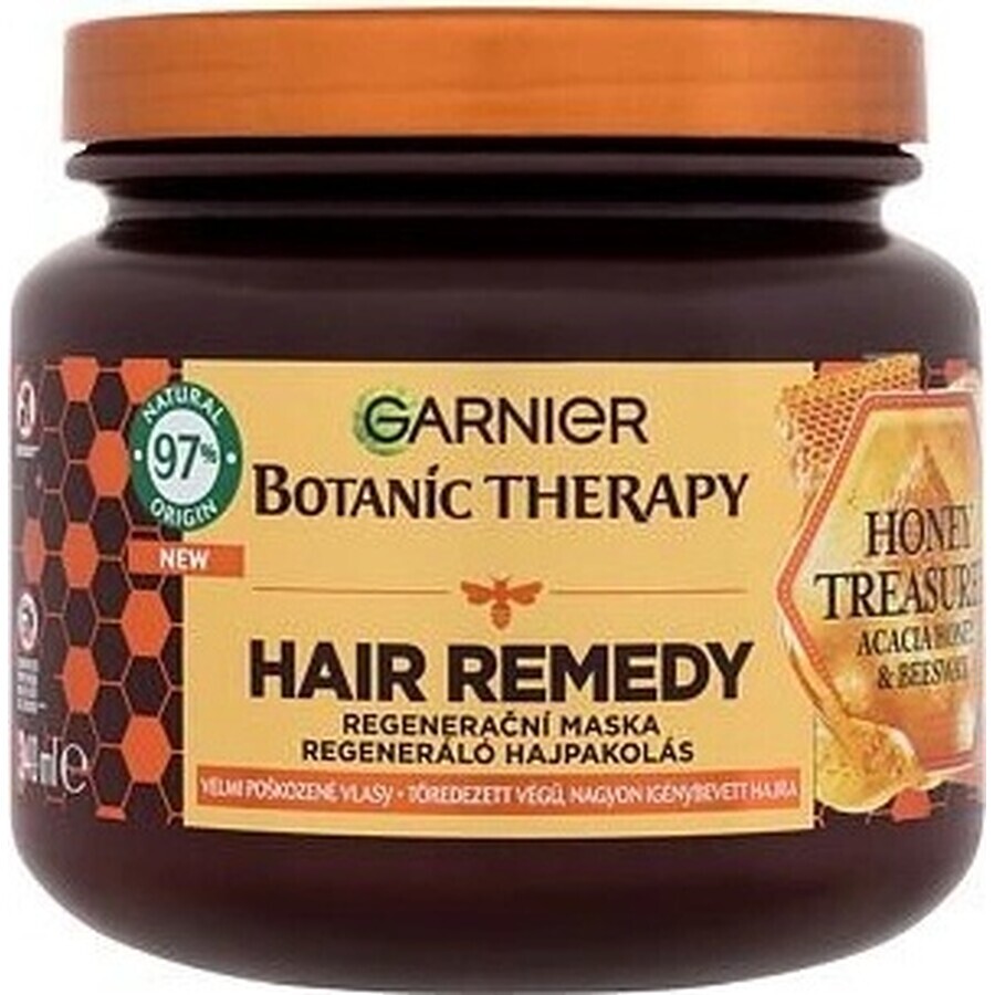 Garnier Botanic Therapy Hair Remedy Hair Remedy Honey Treasure 1×340 ml, masque régénérant pour cheveux abîmés, 340 ml