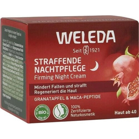 Weleda crema notte rassodante con melograno e peptidi di Maca 1×1 pz, crema notte per il viso