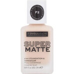 Revolution Relove, Foundation Supermatte F2, make-up 1×24 ml, make-up