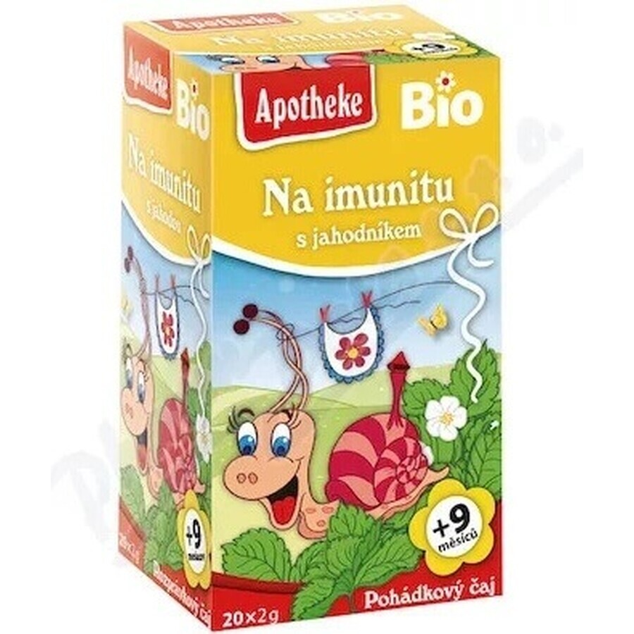 APOTHEKE TALK Voor immuniteit met aardbeien Bio 20×1,5 g, kruidenthee, vanaf het einde van de 9e maand