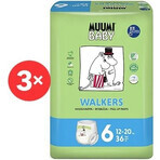 Muumi Baby Pants 6 Junior 12-20 kg, monthly pack of eco diaper pants 1×108pcs, eco diaper pants