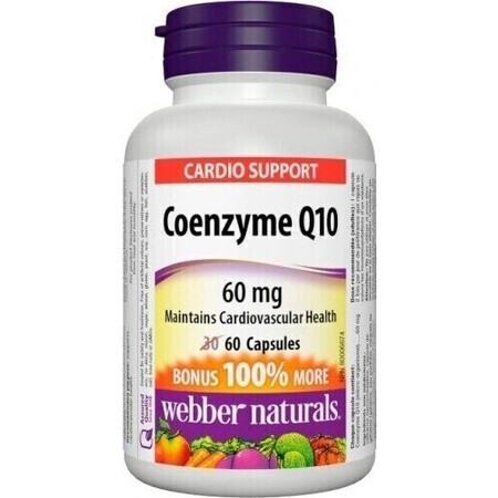 WEBBER NATURALS Co-enzym Q10 60 mg 1×60 cps, voedingssupplement