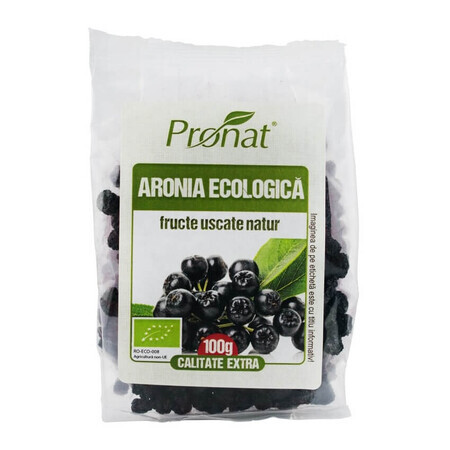 Aronia gedroogde vruchten Eco, 100 gr, Pronat