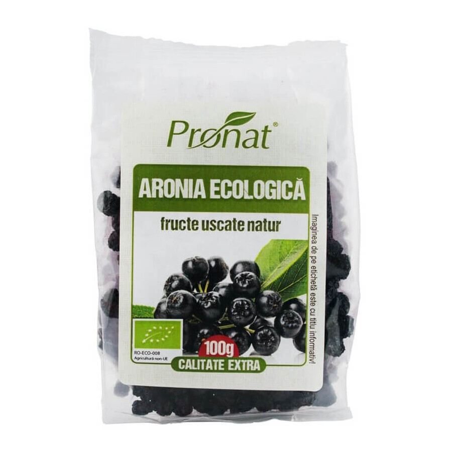 Aronia gedroogde vruchten Eco, 100 gr, Pronat